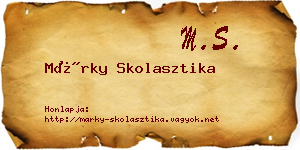 Márky Skolasztika névjegykártya